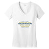 nicer person Women's V-Neck T-Shirt