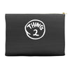 thing 1 and thing 2 red dr suess cat in a hat fancy fun Accessory Pouches