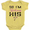 i stole her heart Baby Bodysuit