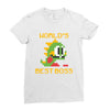 World's Best Boss Mario Ladies Fitted T-Shirt