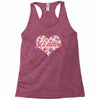 Jet'aime Flower Heart Racerback Tank