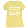 it's not sarcasm...to your stupidity Ladies Fitted T-Shirt