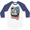 beer eagle graphic 3/4 Sleeve Shirt