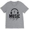 music is my life V-Neck Tee