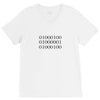 dad in binary code V-Neck Tee