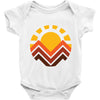 sunset mountain Baby Bodysuit