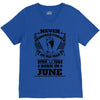 Never Underestimate Old Man Who Was Born June V-Neck Tee