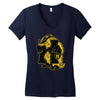 house of badger Women's V-Neck T-Shirt