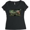 dinosaur attack Women's Triblend Scoop T-shirt