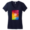 letter a  initial Women's V-Neck T-Shirt