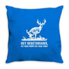buck wear food poops Throw Pillow