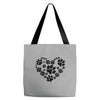 cat love paw Tote Bags
