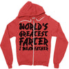 worlds greatest father i mean.. Zipper Hoodie