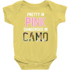 pretty in pink dangerous in camo Baby Onesie