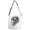meat is murder Adjustable Strap Totes