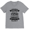 Super Cool Stepdad Of A Freaking Awesome Granddaughter V-Neck Tee