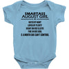 Smartass August Girl Baby Onesie