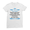 Dear Daddy, Thanks for Being my Dad Baby Boy Letter to Father Ladies Fitted T-Shirt