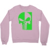 mad engine marvel brand punisher scar glow in the dark Crewneck Sweatshirt