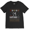 santa sagittarius christmas ugly t shirts V-Neck Tee