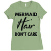 mermaid hair don't care Ladies Fitted T-Shirt