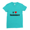 i love summer Ladies Fitted T-Shirt