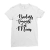 badass feminist cat mom Ladies Fitted T-Shirt