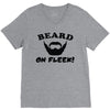 mens beard V-Neck Tee