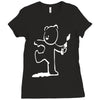 banksy teddy bear pop art new Ladies Fitted T-Shirt