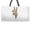 peace to africa Weekender Totes