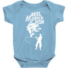 reel moms fish Baby Bodysuit