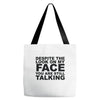 rude slogan Tote Bags