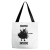 fortnite sniper inside Tote Bags
