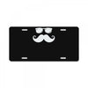 hipster glasses and moustache License Plate