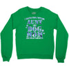 i have two tıtles aunt and dogmom an i rock them both flowers Crewneck Sweatshirt