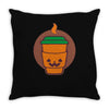jack o latte Throw Pillow