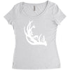 deer antler with buck forest Women's Triblend Scoop T-shirt