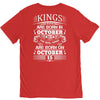 Real Kings Are Born On October 15 V-Neck Tee