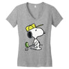 snoopy golf Women's V-Neck T-Shirt