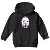 michael myers floral mask Youth Hoodie