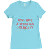 machine gun ho ho ho Ladies Fitted T-Shirt