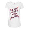 rad white and blue Maternity Scoop Neck T-shirt