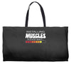 musculs installing Weekender Totes