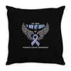 my hero is now my angel stomach cancer awareness Throw Pillow