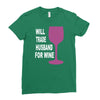 husband for wine Ladies Fitted T-Shirt