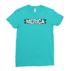 merica graphic Ladies Fitted T-Shirt