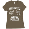 this guy loves philly Ladies Fitted T-Shirt