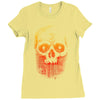 skull gradient Ladies Fitted T-Shirt