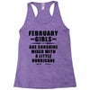 February Girls Are Sunshine Mixed With A Little Hurricane Racerback Tank