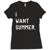 i want summer Ladies Fitted T-Shirt